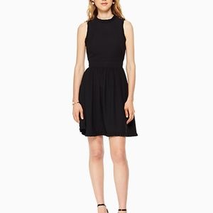 kate spade ruffle fit and flare dress black Sz 6